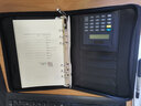 朗捷a5商务笔记本子可拆卸活页本多功能拉链包记事本会议记录本带计算器笔记本文具皮面日记本定制logo 黑色（单本） 实拍图