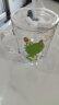 COOKSS儿童牛奶杯玻璃杯家用饮水杯带刻度吸管水杯宝宝冲泡奶粉杯绿恐龙 实拍图