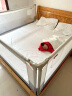 M-CASTLE床围栏婴儿童床上挡板宝宝床边防摔床护栏三面拼接防夹防掉床围挡 月光白 单面装 2.0米 实拍图