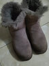 回力雪地靴女鞋新款冬季加绒加厚保暖棉鞋女纯色厚底外穿靴子女 紫色0108 37 实拍图
