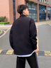 迪伽达 纯色衬衫男士外套春季新款工装宽松休闲长袖文艺衬衣男 WJS-C4505黑色 XL 实拍图