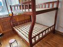 美念胡桃木儿童上下床实木高低床双层床上下铺床两层木床子母床 胡桃色【梯柜款】床+床垫+书架+双抽 上铺宽100cm下铺宽120cm 实拍图