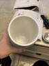 陶瓷保温杯非涂层真陶瓷内胆水杯男女士办公桌面杯子 米白色【带手柄】350ml 实拍图