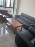 世金家具（shijinjiaju）办公沙发茶几组合现代简约小户型接待室会客区商务新中式真皮沙发 经典黑【纳帕西皮】 3+1+1+中式长几 晒单实拍图