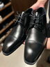 REGAL丽格T46B商务德比三接头正装型男男鞋头层牛皮皮鞋 B(黑色) 39 实拍图