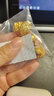 明牌珠宝生日礼物 嘉荷足金古法黄金花丝莲蓬荷苞耳线耳饰AFH0222工费300 风荷舞 约3.51克 实拍图