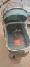 逗逗熊婴儿推车高景观减震手推车宝宝可坐可平躺婴儿双向折叠儿童手推车 奢华-荷绿【四轮橡胶买一送八】 实拍图