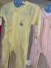 贝瑞加（Babyprints）婴儿连体衣2件装新生儿四季内衣纯棉哈衣轻薄宝宝衣服 粉黄52 实拍图