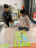 铭塔100粒/70粒字母汉字木头积木大颗粒1-2岁智力动脑拼装宝宝木玩具 168粒城市场景（积木+拼图） 实拍图