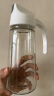 双枪油壶自动开合油瓶厨房玻璃油罐醋壶酱油瓶防漏油不挂 大容量白色 实拍图