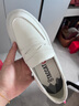 思加图【杨幂同款】新款春绘好彩乐福鞋英伦风小皮鞋ESF08AA4 云海白 38 实拍图