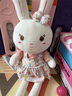 惠妮宝贝毛绒玩具小白兔兔子公仔布娃娃可爱女孩布偶小兔子玩偶生肖兔礼物 粉色 80厘米 实拍图
