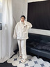 Teenie Weenie小熊睡衣女秋冬季加厚立领保暖情侣家居服休闲套装 月牙白（女款） L 实拍图
