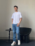 Calvin KleinJeans四季款男士休闲通勤简约ck合体版微弹洗水牛仔裤J325694 1AA-牛仔浅蓝 31 实拍图