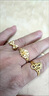 香港免税99沙金戒指女时尚百搭金叶花朵戒指镀金可调节指环送妈妈 花朵戒指女++sdjhdferf 实拍图