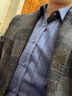 恒源祥羊毛衬衫男加绒加厚长袖加厚保暖衬衣男士中年爸爸装休闲冬季 YM45832-3磨青条格 40 实拍图