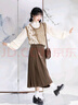 清水溪汉初琵琶语 清水溪汉初国风汉服女绣花衬衫针织马甲改良松紧马面半裙 棕色下裙 预售25天内发 M 实拍图