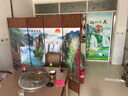 煦悦实木布艺屏风隔断现代中式简约屏风隔断折屏座屏玄关客厅餐厅书房宾馆酒店办公室阳台隔断屏风艾灸养生屏 流水生财 1.8米高x0.5米宽单面图案一扇 实拍图