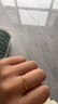中国黄金古法素圈戒指男女款足金情侣对戒3D硬金三生三世指环生日礼物 【光面】12号 约1g 实拍图