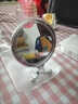 鹿野时空美妆双面镜10倍5倍放大小圆镜折叠化妆镜梳妆镜手柄镜便携镜子 银色(一面可放大2倍） 实拍图