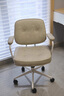 EVITA Home电脑椅家用舒适久坐办公座椅人体工学升降转椅复古靠背书桌椅子 PU皮-白色 实拍图