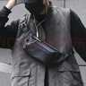 胸包ins男士腰包防水时尚韩版斜挎包个性休闲户外潮流死飞骑行包 黑色 实拍图