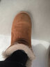 红蜻蜓雪地靴女秋冬时尚短靴百搭羊毛棉靴防滑加厚女棉鞋WLC43471棕色39 实拍图