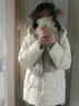 素羽轻罗羽绒服女中长款冬2025年新款韩版加厚宽松面包服学生外套上衣女装 米白色 L 实拍图