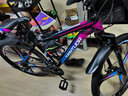 EG7山地自行车成人学生变速越野单车双减震赛车26寸青少年男女 三刀【升级减震 轻量铝架】炫彩 27.5寸24速【适合：175-190CM】 实拍图
