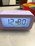 钟小白多功能闹钟学生专用起床神器儿童床头大音量智能夜光电子时钟桌面 熏衣紫电池款【超大音量+夜光】 实拍图