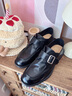 MANTENER GRAN厚底乐福鞋女2024新款真皮单鞋黑色一脚蹬小皮鞋 MG女鞋 黑色【现货】【脚背宽/脚背高拍大一码】 35 实拍图