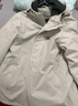 美津浓户外梭织风衣男士单层防风连帽外套男 白色【抓绒款】 4XL  实拍图