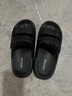 西遇厚底凉拖鞋女2024新款夏季外穿海边休闲一字带凉鞋白色沙滩鞋 黑色 36 S（36-37） 实拍图