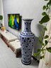垚罄 景德镇陶瓷器手绘青花瓷大花瓶客厅1米客厅落地电视柜大号花瓶 青花缠枝 1.3米 单个 配原装底座 实拍图