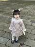 班喜迪女童汉服连衣裙冬装女宝宝国风旗袍裙周岁礼服儿童公主裙冬季衣服 粉色 110 cm 实拍图