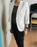 樱芭妮小西装外套女夏薄款2023新款小个子休闲设计感小众七分袖休闲西服 单件白色西装 2XL（119-128斤） 晒单实拍图