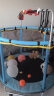 曼迪卡威（Mdikawe）蹦蹦床室内家用儿童宝宝弹跳跳床小孩蹭蹭床玩具成人健身儿童礼物 1.4米 扶手单杠款蓝承重700斤 加厚护网/吸盘静音防滑腿 实拍图
