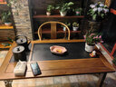 溪木工坊 阳台茶桌新中式实木小茶台烧水壶上下水一体泡茶桌 1.2m茶桌B款+圈椅+清风高凳*2 实拍图