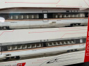 卡威高铁火车玩具套装复兴号和谐号合金动车模型儿童小火车轨道列车 电动复兴号 白色双节 实拍图