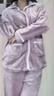 雅鹿珊瑚绒睡衣冬季女款加厚法兰绒2025新款春秋法兰绒保暖套装家居服 NSCJF-K331浅紫白条绣花 XL 【建议120-140斤】 实拍图