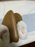 朴西女士棉拖鞋冬季包跟室内厚底居家居情侣款保暖加绒冬天棉鞋女 卡其 36 【36-37】 实拍图