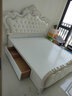 欧式床豪华大床1.8米x2米双人床公主床法式轻奢婚床主卧高箱储物 单床（多色可选 默认发白色） 1.8米*2.0米框架结构 实拍图