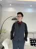 皮尔卡丹高档定制英伦风西服套装男士商务休闲修身小西装职业正装新郎结婚 两件套-中灰西服+西裤 (送胸针+口袋巾) XL 码(适合125-135斤) 实拍图