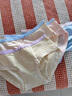 啄木鸟内裤女纯棉全棉抗菌无痕抑菌夏天女式中腰大码女士三角裤短裤头 浅黄+香槟+浅兰+浅粉 L（100-120斤） 实拍图