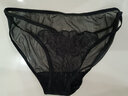 黛览丝内裤女可入插内入全透明少妇夫妻内裤内裤女性感迷人诱惑蕾丝无痕奶油少女梦纯欲可爱轻薄舒适三角裤 819浅紫o黑色 M _体重80-120斤 实拍图