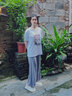 利达妮防水棉拖鞋女士冬季包跟月子鞋防滑厚底情侣保暖毛绒棉鞋男可外穿 白色【简约方块】 36-37 【标准码】 实拍图
