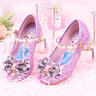 叠曼（DIEMAN）爱莎公主鞋女童鞋子儿童水晶鞋子冰雪奇缘高跟鞋小女孩韩版表演鞋 粉色 29码/18.9厘米 实拍图