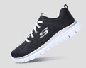 SKECHERS斯凯奇女鞋简约纯色运动鞋 轻质透气减震软底休闲鞋 12615/BKW 黑色/白色 36 实拍图