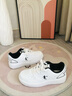 乔丹男鞋板鞋皮面小白鞋革面女鞋空军一号厚底增高情侣休闲运动鞋 女-乔丹白/黑色 38.5 实拍图