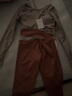 生活秀（Livex）瑜伽服女套装运动健身训练跑步舞蹈服 奶茶灰M 实拍图